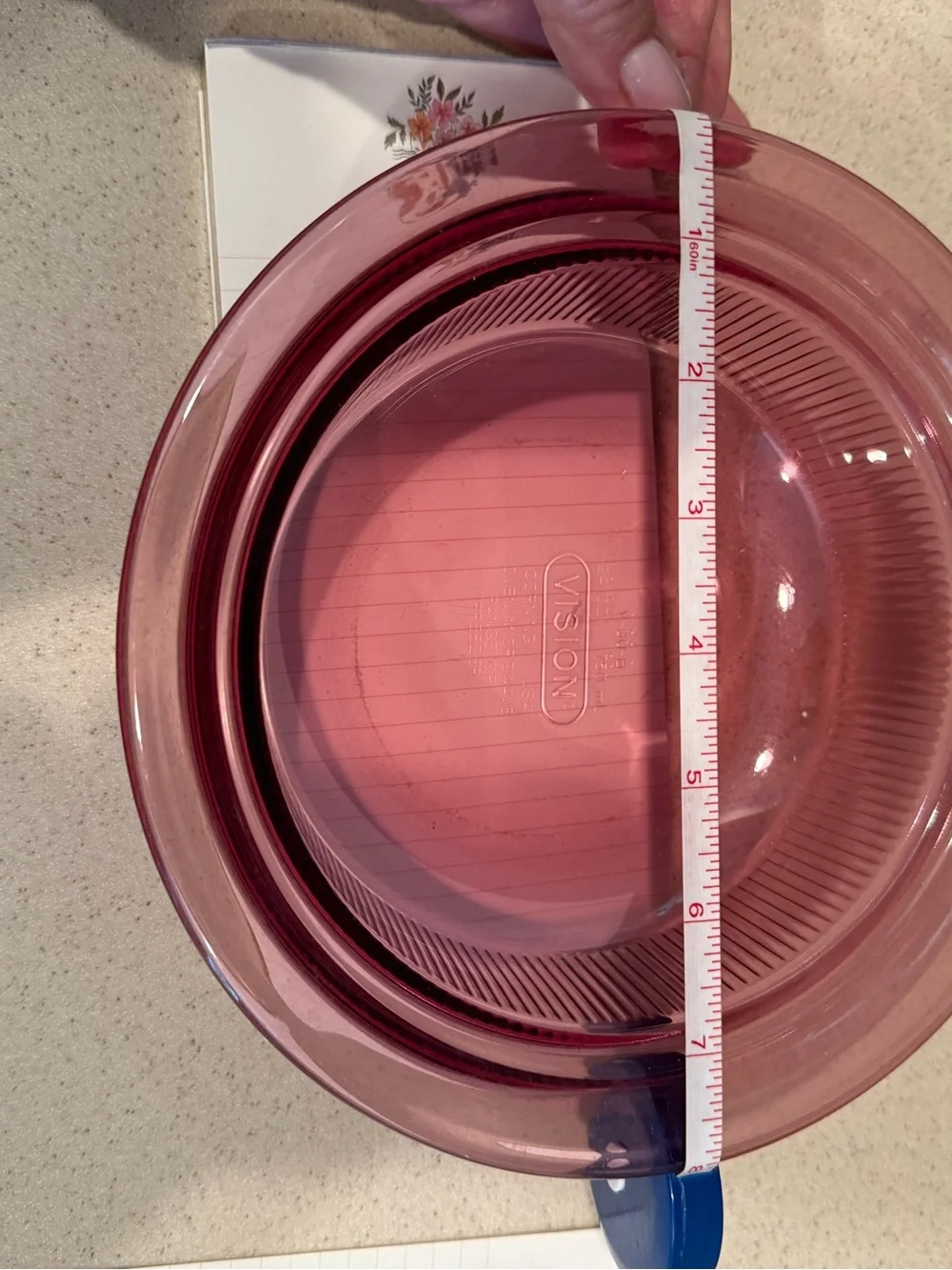 Pyrex translucent rose